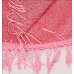 Silk Pashmina Stole / Scarf in Pink Color Size 70*30